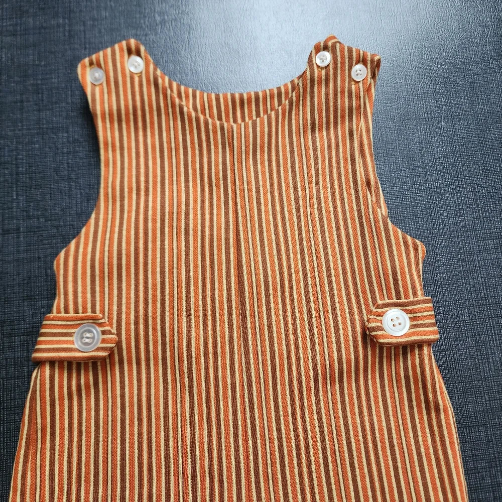 VINTAGE 70's baby striped jumper in orange size 3T‎